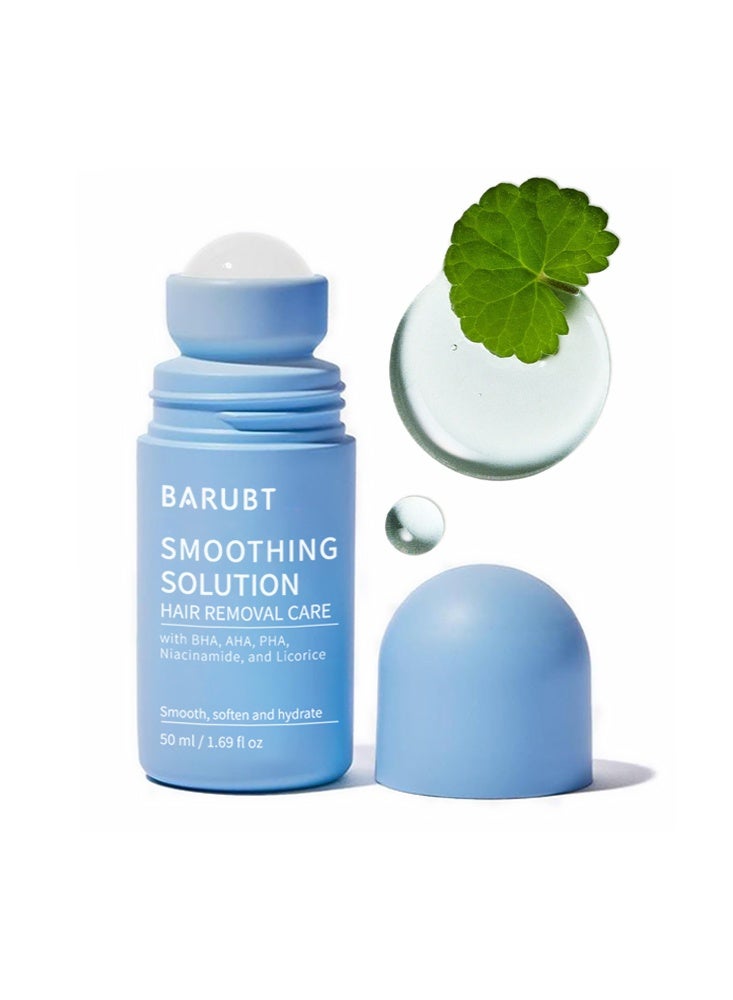 باروبت محلول تنعيم، عناية بإزالة الشعر - تنعيم نتوءات الحلاقة والشعر الناشب، محلول نتوءات الحلاقة والشعر الناشب، يُنعّم البشرة ويرطبها لفترة طويلة 50 مل - Image 1