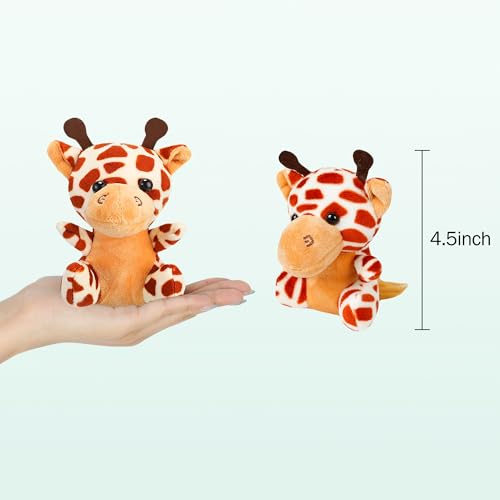 Arrozon 12 Pcs Small Stuffed Animals Bulk, 4.5 Inch Mini Stuffed Animals, Keychain Plush Toys Stocking Stuffers for Kids, Carnival Claw Machine Prizes, Classroom Treasure Box, Pinata Stuffers - Image 5