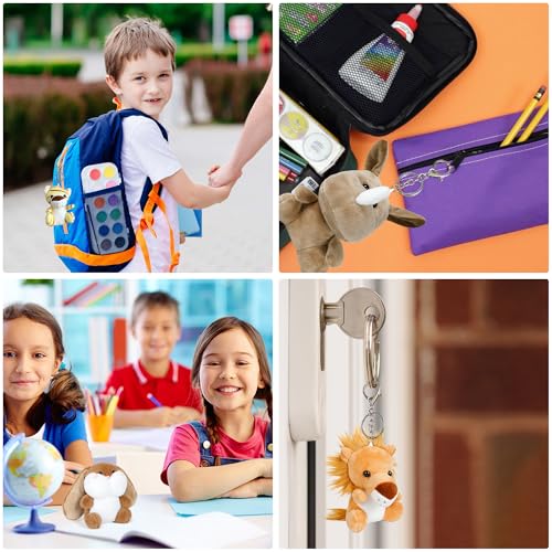 Arrozon 12 Pcs Small Stuffed Animals Bulk, 4.5 Inch Mini Stuffed Animals, Keychain Plush Toys Stocking Stuffers for Kids, Carnival Claw Machine Prizes, Classroom Treasure Box, Pinata Stuffers - Image 4