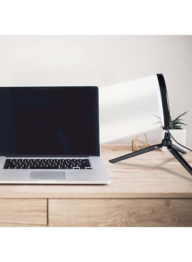 Loquat 10-Inch LED Photography Light Ring With stand White - Image 2