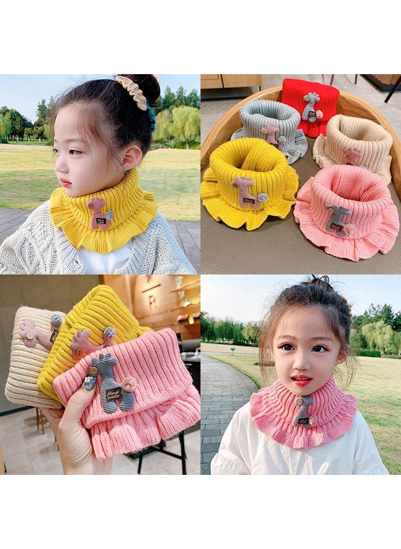 Generic Kids Cartoon Knit Scarf Autumn Winter Warm Red  - Image 5