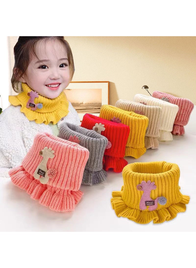 Generic Kids Cartoon Knit Scarf Autumn Winter Warm Red  - Image 2