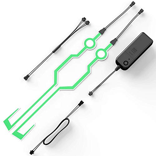 Casago CAHNL1G LED Helmet Light Strip with 3 Modes Flashing Night Bike Motorcycle Riding Signal Sticker (Green) - Image 1