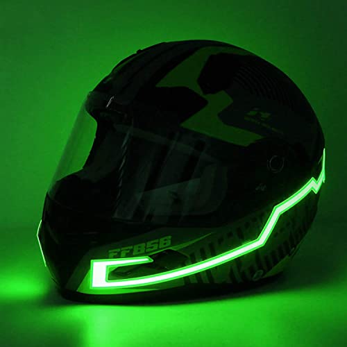 Casago CAHNL1G LED Helmet Light Strip with 3 Modes Flashing Night Bike Motorcycle Riding Signal Sticker (Green) - Image 3