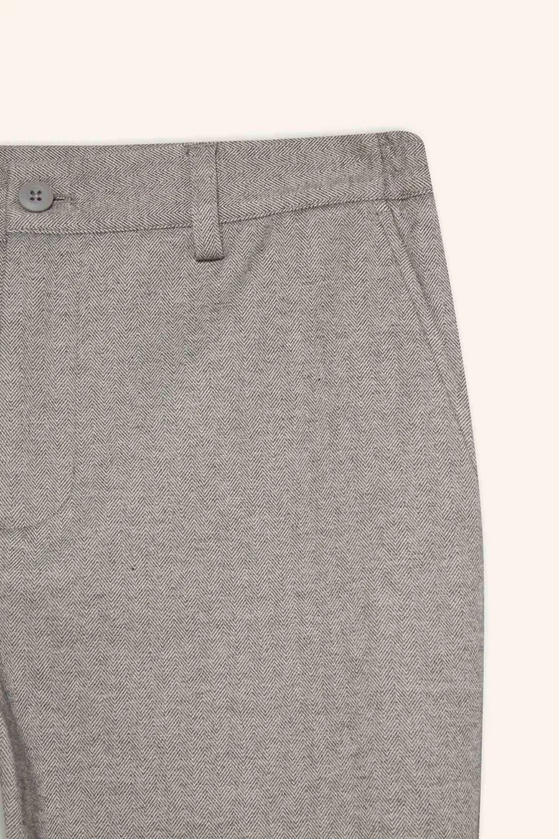 Defacto  Straight Fit Combed Cotton Trousers for Men | Best Price UAE