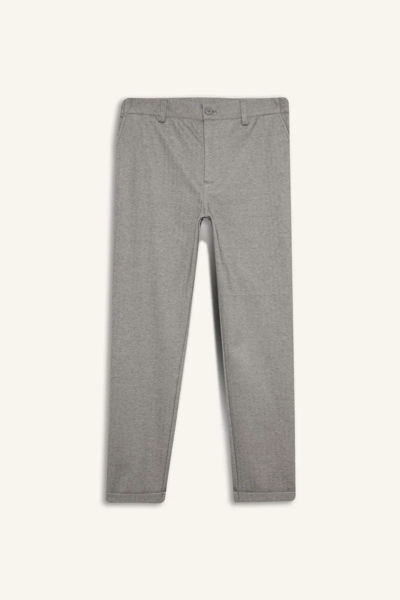 Defacto  Straight Fit Combed Cotton Trousers for Men | Best Price UAE