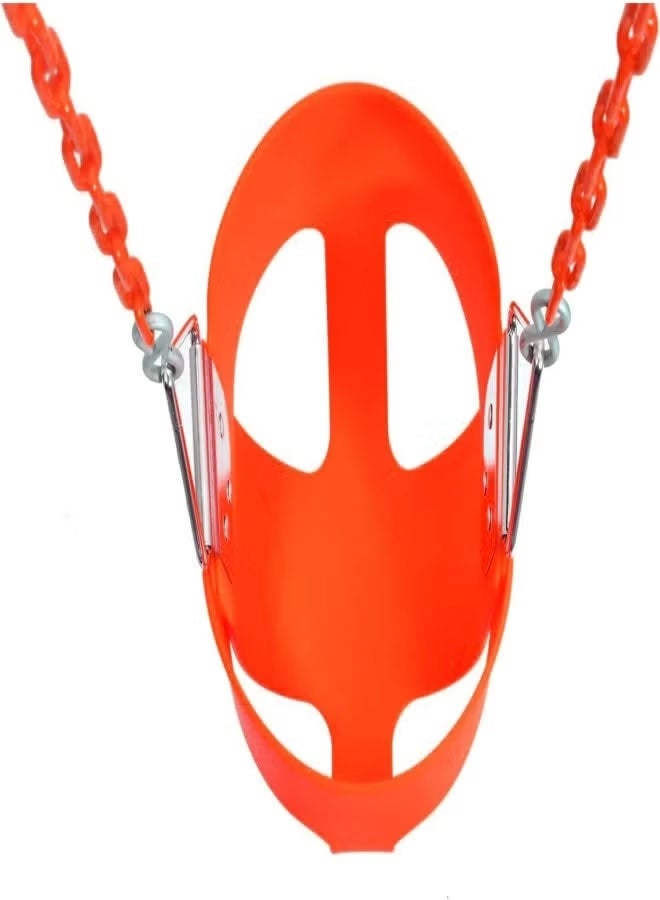 فيتنس ورلد أرجوحة حائط مصنوعة من الحديد بمقعد متأرجح وسلاسل للانشطة الخارجية , مقعد حديدي متأرجح عالي التحمل مع سلسلة حديدي , مرجيحة أطفال للملعب والفناء الخلفي وغرفة اللعب مع سلسلة مغطاة بالبلاستيك وخطافات - Image 3