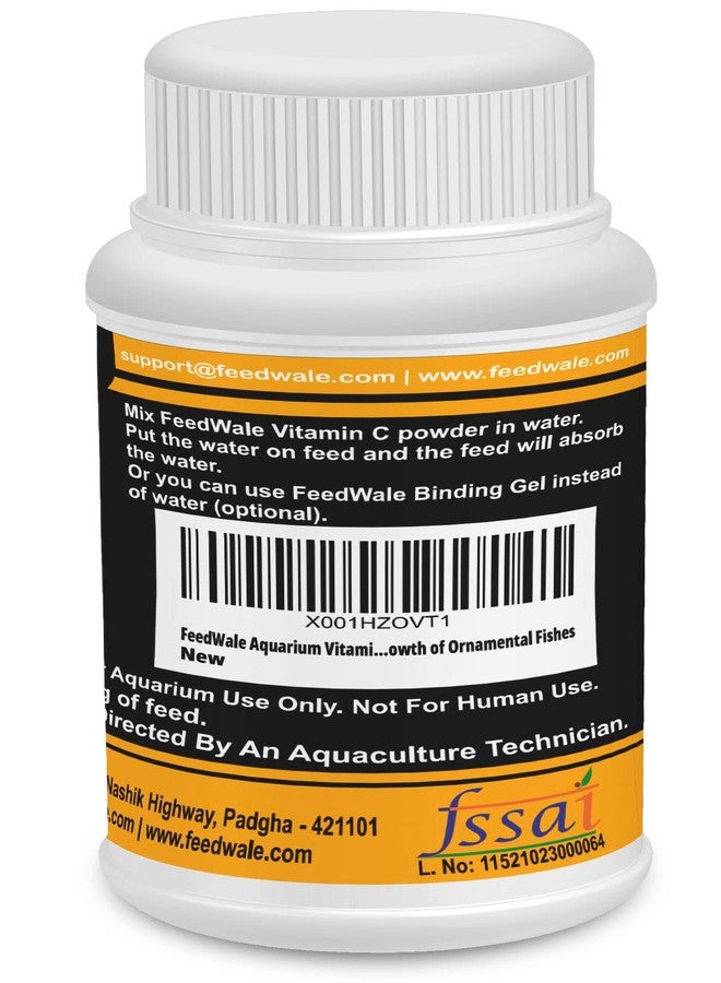 FeedWale Aquarium Vitamin C 80gm Fish Feed Supplement | Boost Immunity, Growth & Disease Resistance | for Goldfish, Koi, Betta, Guppy & All Ornamental Fish | Anti-Stress Fish Vitamin Powder - Image 3