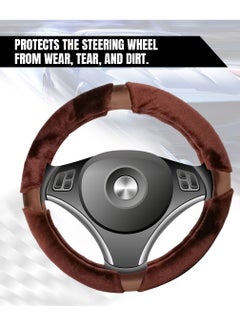 Fluffy Steering Wheel Cover Smooth Fur Premium Car Steering Cover Size Medium 38cm Brown - pzsku/Z2B76665A6C190A063A73Z/45/_/1707127735/a0eff928-3664-4c78-8431-b51ec254eebf