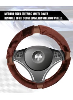 Fluffy Steering Wheel Cover Smooth Fur Premium Car Steering Cover Size Medium 38cm Brown - pzsku/Z2B76665A6C190A063A73Z/45/_/1707127736/3bfa7962-b66c-4ebd-97fe-8c9f79b8516b