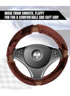 Fluffy Steering Wheel Cover Smooth Fur Premium Car Steering Cover Size Medium 38cm Brown - pzsku/Z2B76665A6C190A063A73Z/45/_/1707127736/c7510dca-f0fe-424e-b2f3-b55bf2ef0fe8