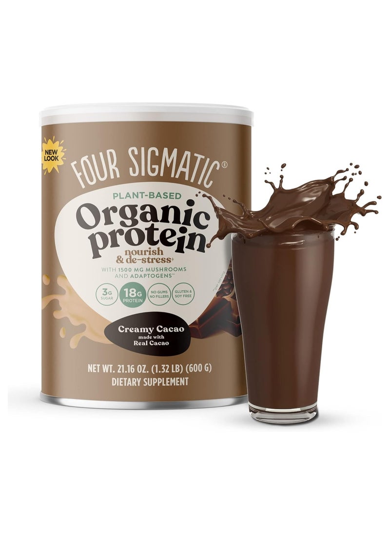 Four Sigmatic - Organic Plant Based Protein Powder Creamy Cacao Protein with Lion's Mane - Image 1