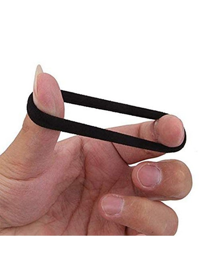 elina Elina Black Hair Ties Soft Premium Elastic No Damage Seamless Ouchless Soft Stretchable Non-Slip Cotton Rubber Bands, Thick Thin Hair, Ponytail Holders, Scrunchy, Men, Women, Boys, Girls (20 Black) - Image 5