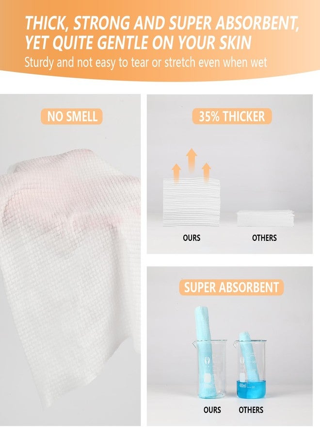 eggs sound Disposable Face Towel with Bamboo Drawer Storage Box - Face Towelettes Disposable XL, Facial Towels Disposable, Makeup Organizer for Clean Towels, Makeup Remover Dry Wipes Washcloths 50 Ct - Image 4