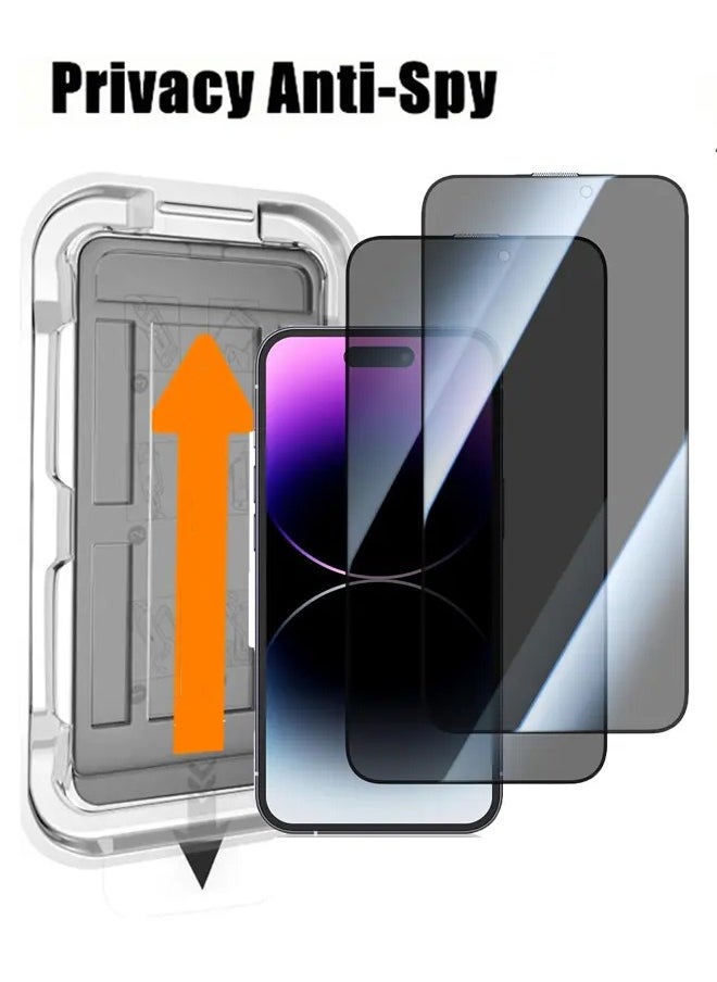 General 2 Pack Screen Protector for iPhone 16 Pro Max 6.9-Inch - Anti Spy Private Tempered Glass Film, 360° Full Coverage, 9H Hardness, Bubble-Free, Easy Installation Frame, Auto Dust Removal, Ultimate Privacy Protection  - Image 1