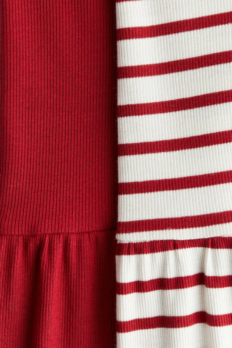 H&M 2-pack ribbed cotton dresses