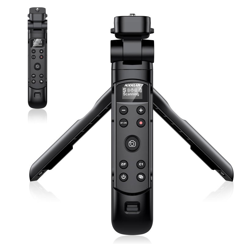 AODELAN for Sony Camera Tripod with Rechargeable Wireless Shutter ReleaseShooting Grip Remote Control Handle for ZVE10ZV1FZV1A7CA7IIIA7R IVA6100A6400A6700FX30A9 IIDSCRX0 IIBlack - Image 2