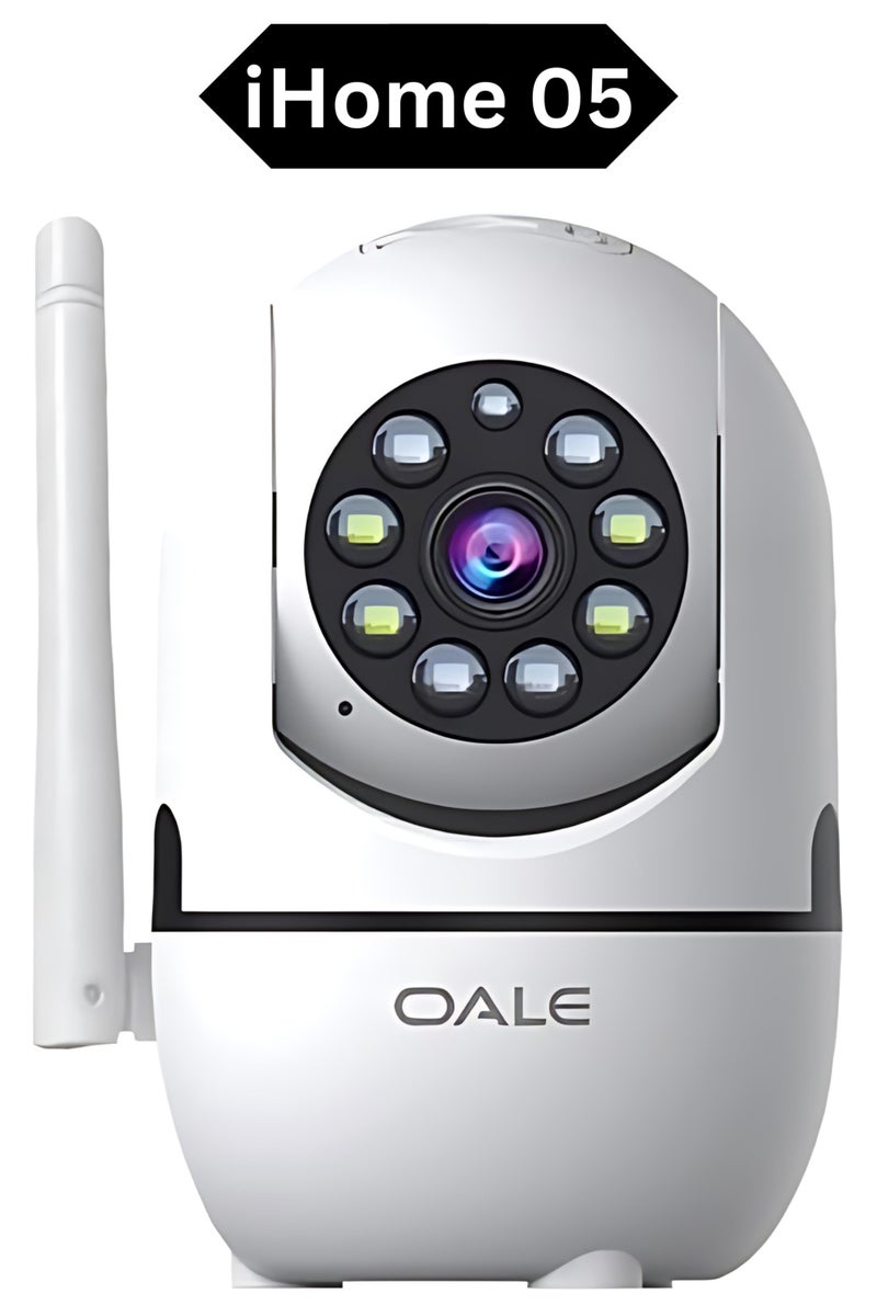 OALE iHome 05 Smart WiFi Security Camera – 1080p Full HD, 355° Pan View, Night Vision, Motion Detection, Real-Time 2-Way Audio – Indoor Surveillance System - Image 1