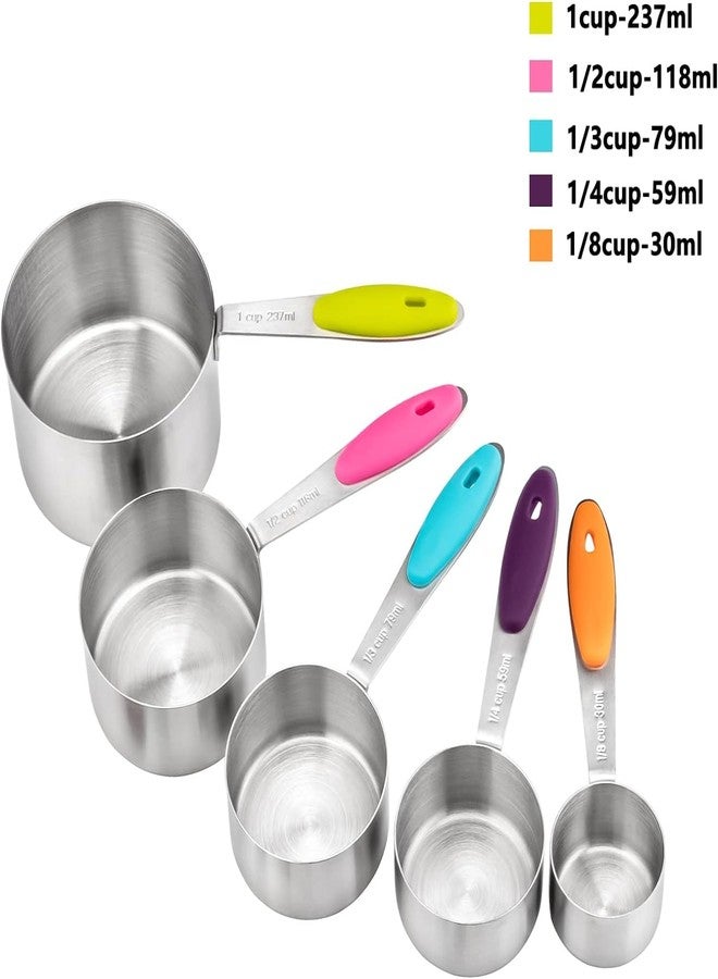 Turewin Measuring Cups and Spoons Set of 13 Including Stainless Steel Measuring Cups Nesting Measuring Spoons for Dry and Liquid Ingredients - Image 3