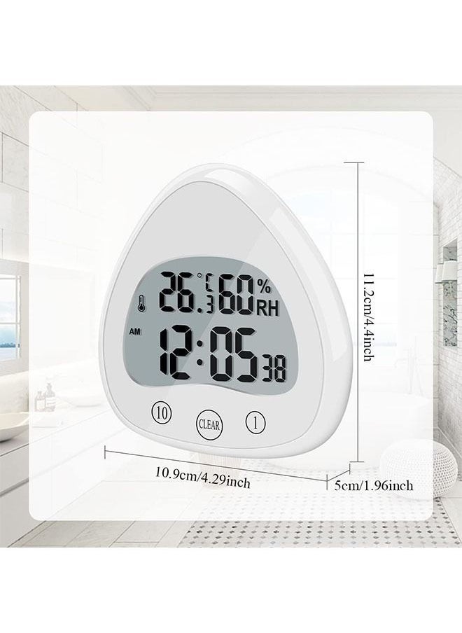 Arabest - Waterproof Bathroom Clock with Suction Cup, Shower Clock, Digital Temperature Humidity Clock, Multi-function Large-Screen Display, For Bathroom, Bedroom, Kitchen - Image 1