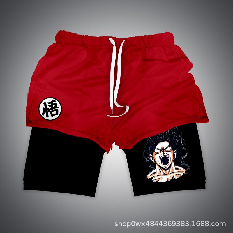 Dragon Ball Series 3D Digital Printing Shorts Double-Layer Beach Pants E-Commerce Supply Beach - Image 1
