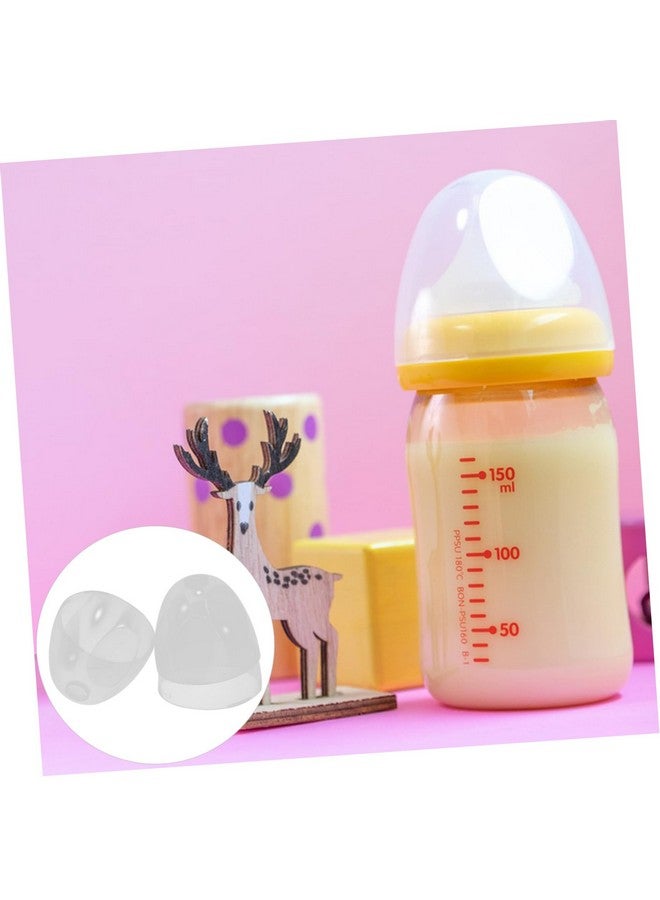 Toyvian غطاء زجاجات بلاستيكية شفافة Toyvian 3 قطع لزجاجات التغذية ملحقات استبدال مريحة للاستخدام مع زجاجات الحليب - Image 4