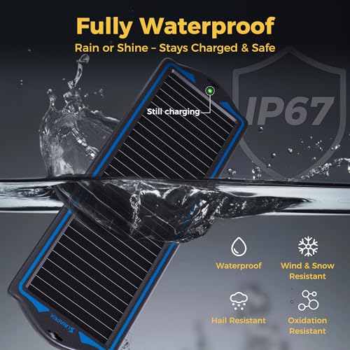 SUNAPEX 12V Solar Battery Charge: Waterproof Portable Solar Panel Kit - Battery Maintainer Trickle Charger - with Upgrade Built in Charge Controller for Car Boat RV Trailer Automotive Motorcycle - Image 3