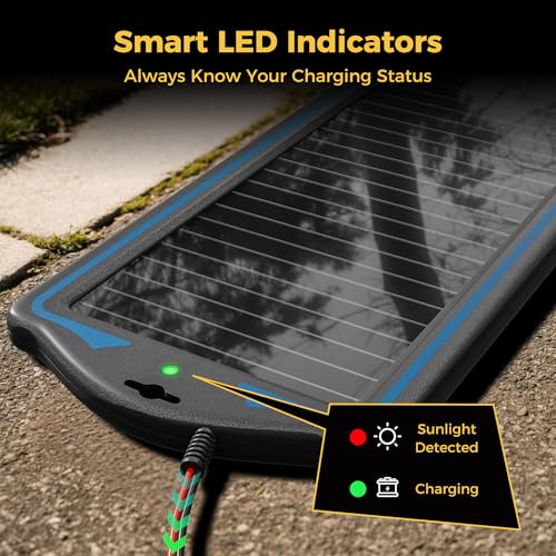SUNAPEX 12V Solar Battery Charge: Waterproof Portable Solar Panel Kit - Battery Maintainer Trickle Charger - with Upgrade Built in Charge Controller for Car Boat RV Trailer Automotive Motorcycle - Image 5