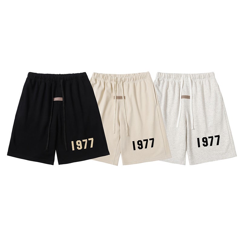 Fear Of God Fog Season 8 1977 Duplex 22S Retro High Street Loose Flocking Drawstring Shorts - Image 2