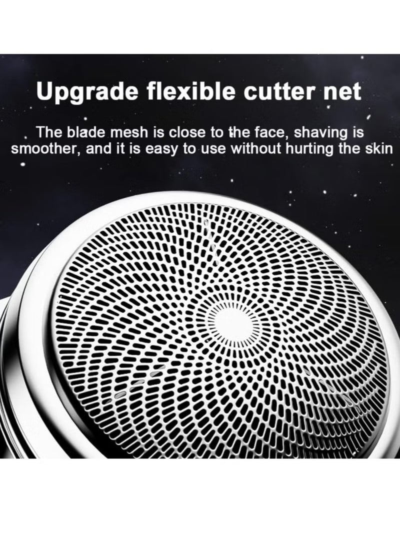 ELTRAZONE Mini Electric Shaver, Portable Men Electric Shaver USB Rechargeable Men Grooming Razor, Pocket Size Mini Shaver Washable for Travel (Silver). - Image 3