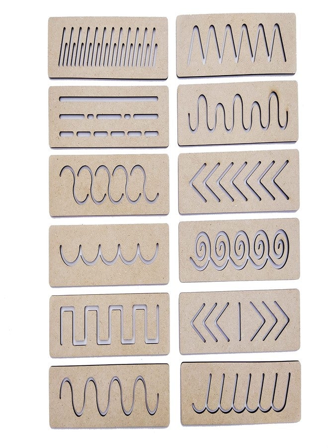 Kiddiwinks Montessori Slotted Tracing Tray with Writing Stick (Slotted Tracing Tray with Pre Writing Stencil Large) - Image 4