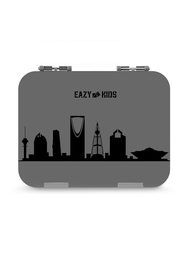 Eazy Kids Eazy Kids Bento Box wt Insulated Lunch Bag Combo Love Saudi Grey - Image 3