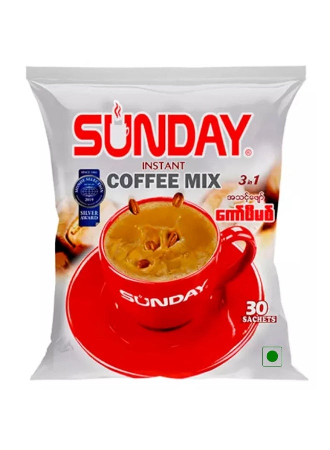 CafeHub Instant Coffee Mix 3 in 1 Sachets, Premix (Sunday 30 Sachets), 750 Grams - Image 1