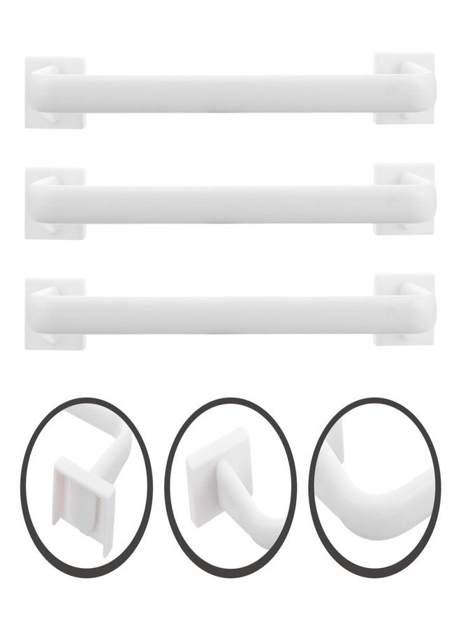 Hemoton 3Pcs Suction Cup Towel Bar 10.6 Inch Plastic No Punch Bathroom Towel Rack Holder for Home Kitchen Shower Space Saving Storage - Image 5