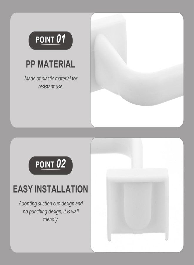 Hemoton 3Pcs Suction Cup Towel Bar 10.6 Inch Plastic No Punch Bathroom Towel Rack Holder for Home Kitchen Shower Space Saving Storage - Image 4
