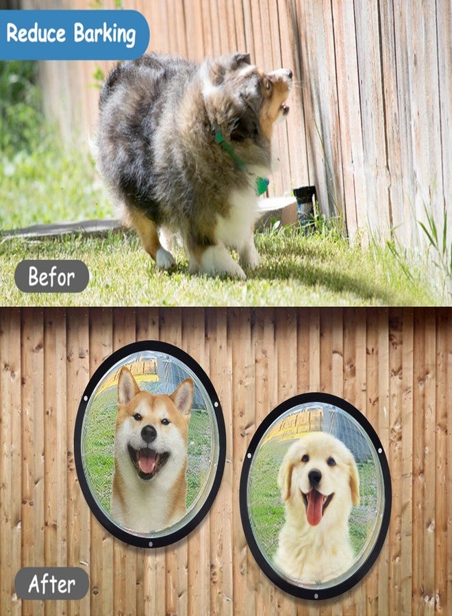 HiCaptain 2 Pack Dog Fence Window with Cleaning Cloth, Clear Acrylic Pet Dome Window, Pet Peek Window for Dog Fence to Relieves Stress, Reduced Barking, Easy Installation -12.5"(2 Pack) - Image 3
