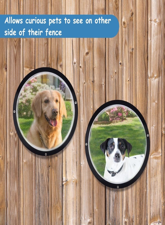 HiCaptain 2 Pack Dog Fence Window with Cleaning Cloth, Clear Acrylic Pet Dome Window, Pet Peek Window for Dog Fence to Relieves Stress, Reduced Barking, Easy Installation -12.5"(2 Pack) - Image 4