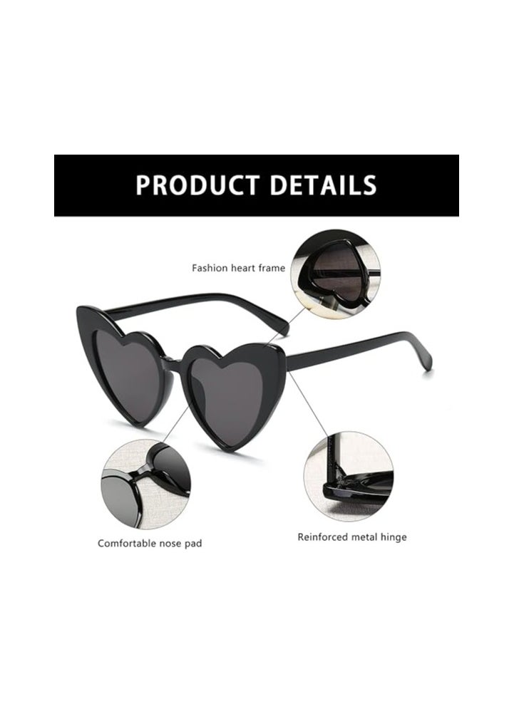 Black Heart-shaped Sunglasses