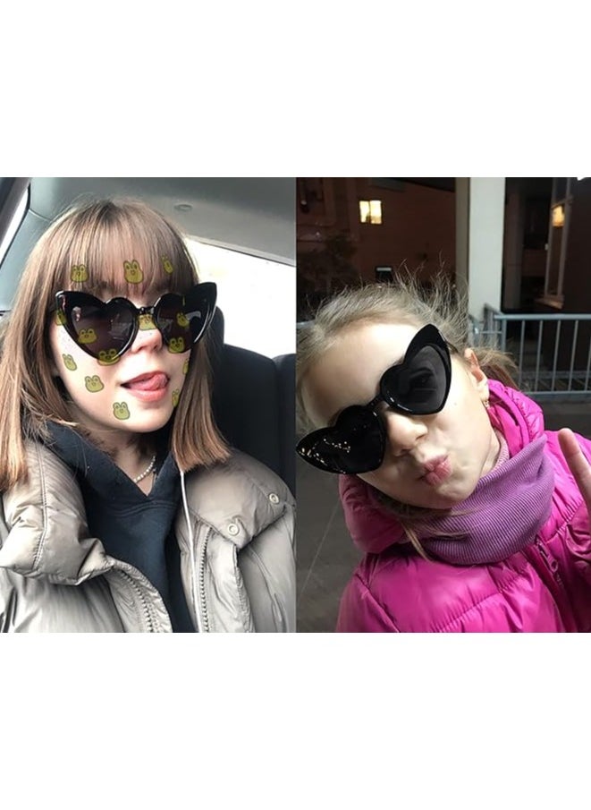 Black Heart-shaped Sunglasses