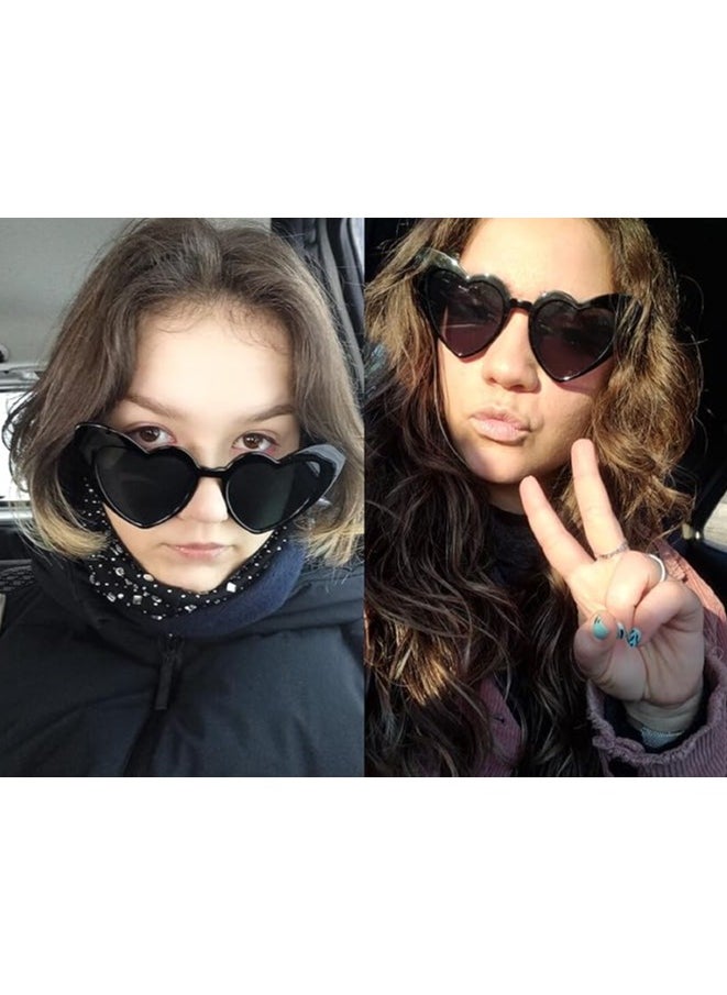 Black Heart-shaped Sunglasses