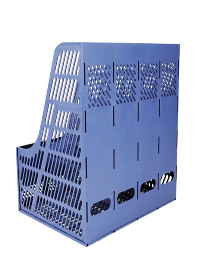 SAYEEC Quadruplicate, Blue : Sayeec Sturdy Desktop Quadruplicate Magazine Plastic Holders Frames File Dividers Document Cabinet Rack Display and Storage Organiser Box Blue - Image 5