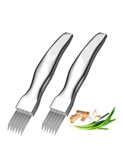 Excefore 2 Pack Shred Silk The Knife Stainless Steel Vegetable Chopper Onion Garlic Cutter Food Kitchen Speedy Chopper  - Image 1