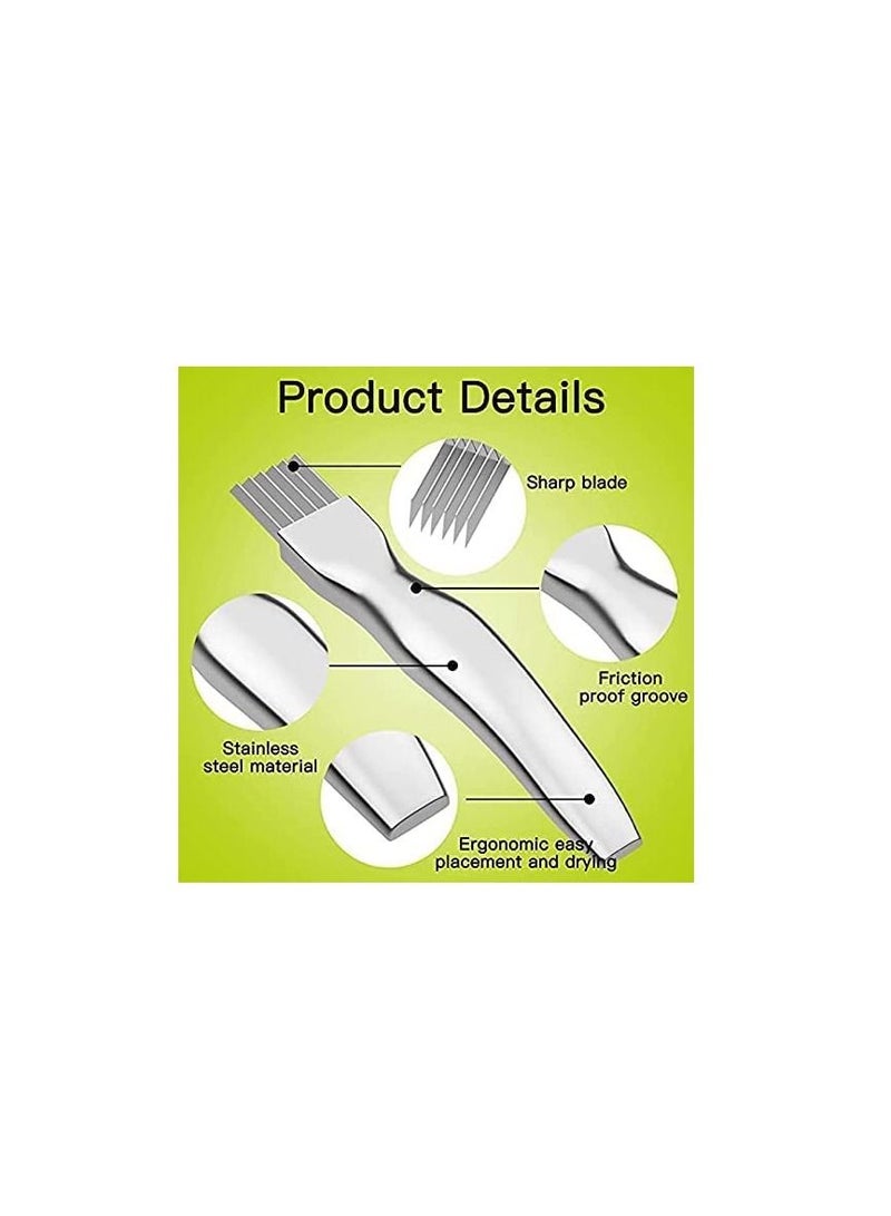 Excefore 2 Pack Shred Silk The Knife Stainless Steel Vegetable Chopper Onion Garlic Cutter Food Kitchen Speedy Chopper - Image 4