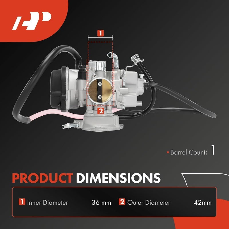A-Premium 1 Barrel Carburetor for Yamaha Raptor 350 - Image 3