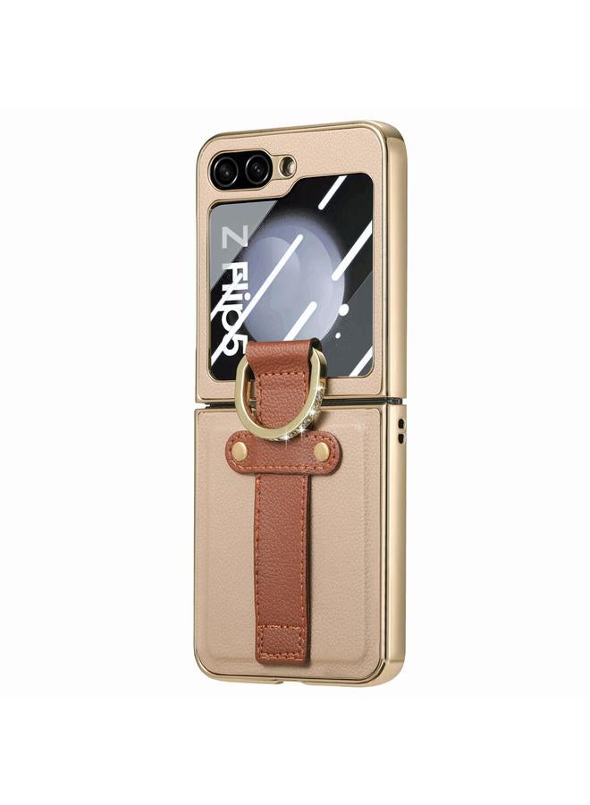 اس-توب جراب لهاتف Samsung Galaxy Z Flip5 5G، جراب هاتف مدمج بشاشة خلفية مطلية بالكمبيوتر - Image 1