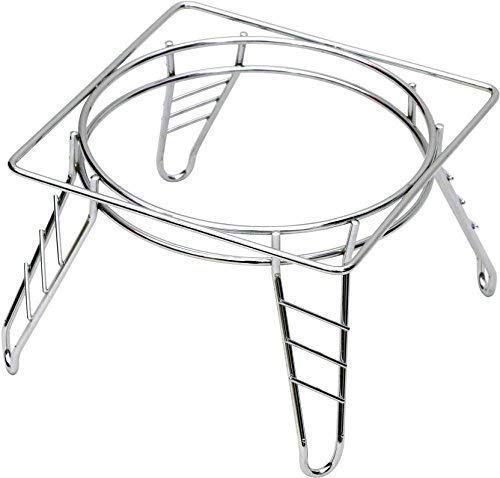 QUALIZA Fancy Water Pot and Matka Stand Stainless Steel Pot Stand Kitchen Rack Chrome Plated Plant Pot Stand Pack of 1 - Image 1