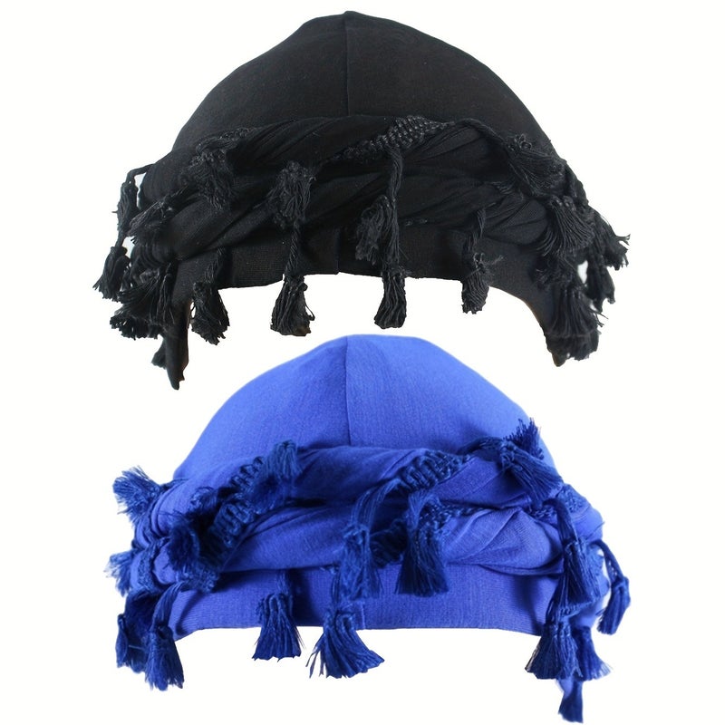 2-Piece Retro Tassel Headband and Pirate Hat Set - Image 5
