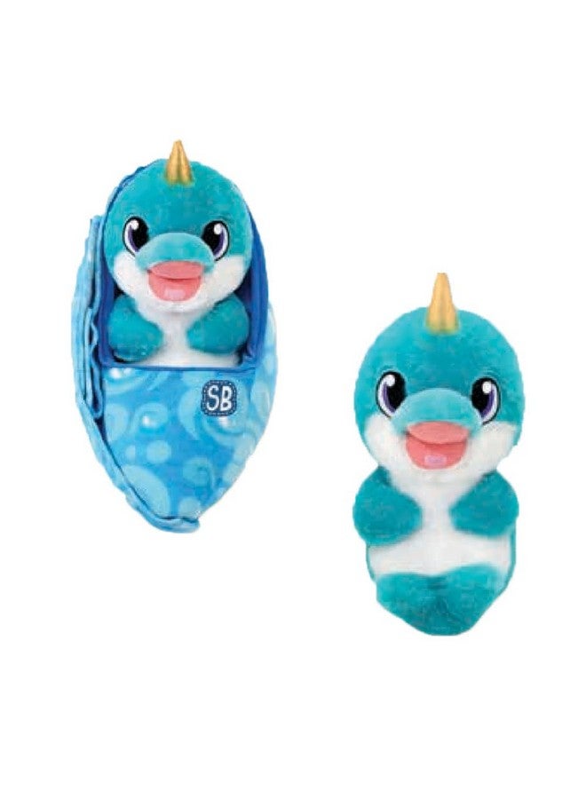 FIESTA Narwhal Swaddle Babies - Stuffed Animal Keepsake and Baby Swaddle Carrier with Custom Name