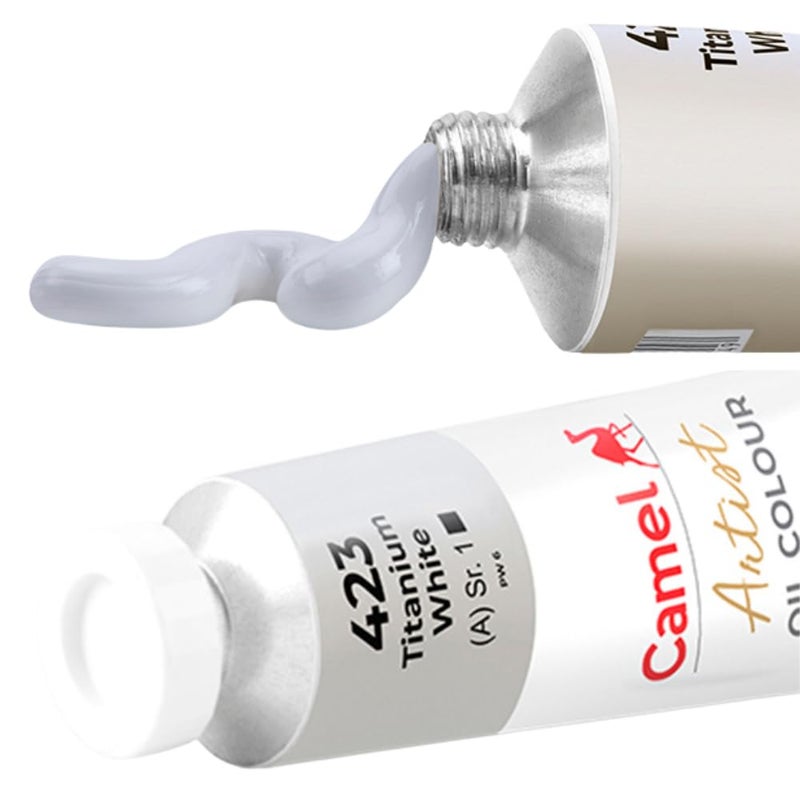 Camlin Artist Oil Colour 120 ml Series 1 Titanium White (Set of 2) - Image 2