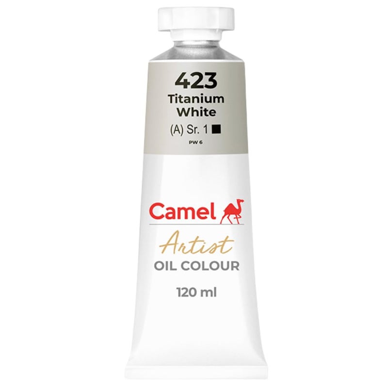 Camlin Artist Oil Colour 120 ml Series 1 Titanium White (Set of 2) - Image 1